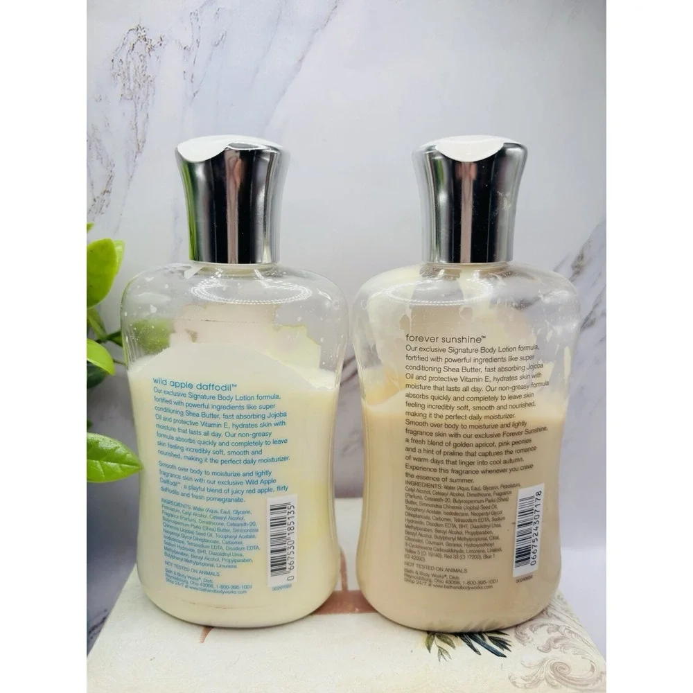Bath & Body Works Wild Apple Daffodil & Forever‎ Sunshine Body Lotion 8 oz